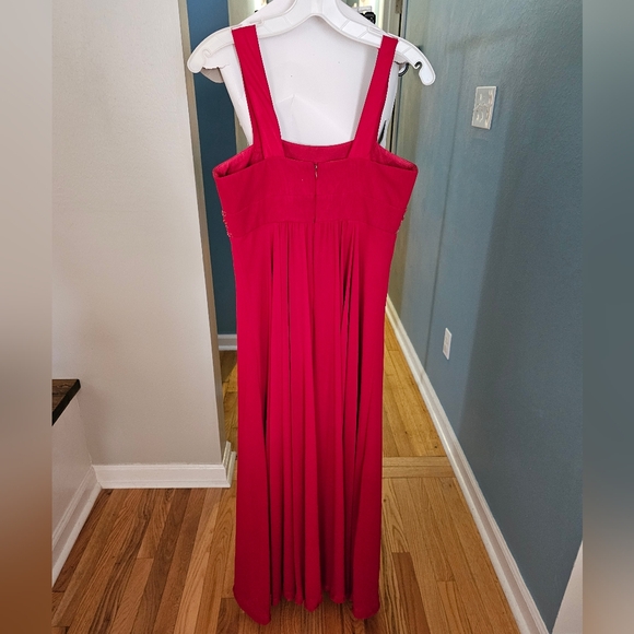 Red Prom Dress David's Bridal size 8 - Picture 5 of 12